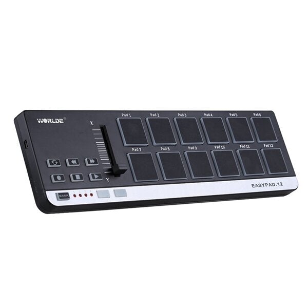 12 Portable Mini USB 12 Drum Pad MIDI Controller