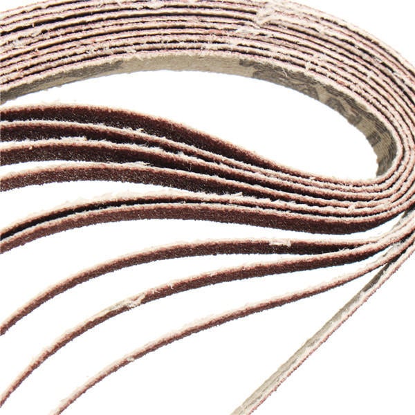 10pcs 10x330mm 60 to 600 Grit Sanding Belt for Flush Belt Machines Polishing Grind Machine