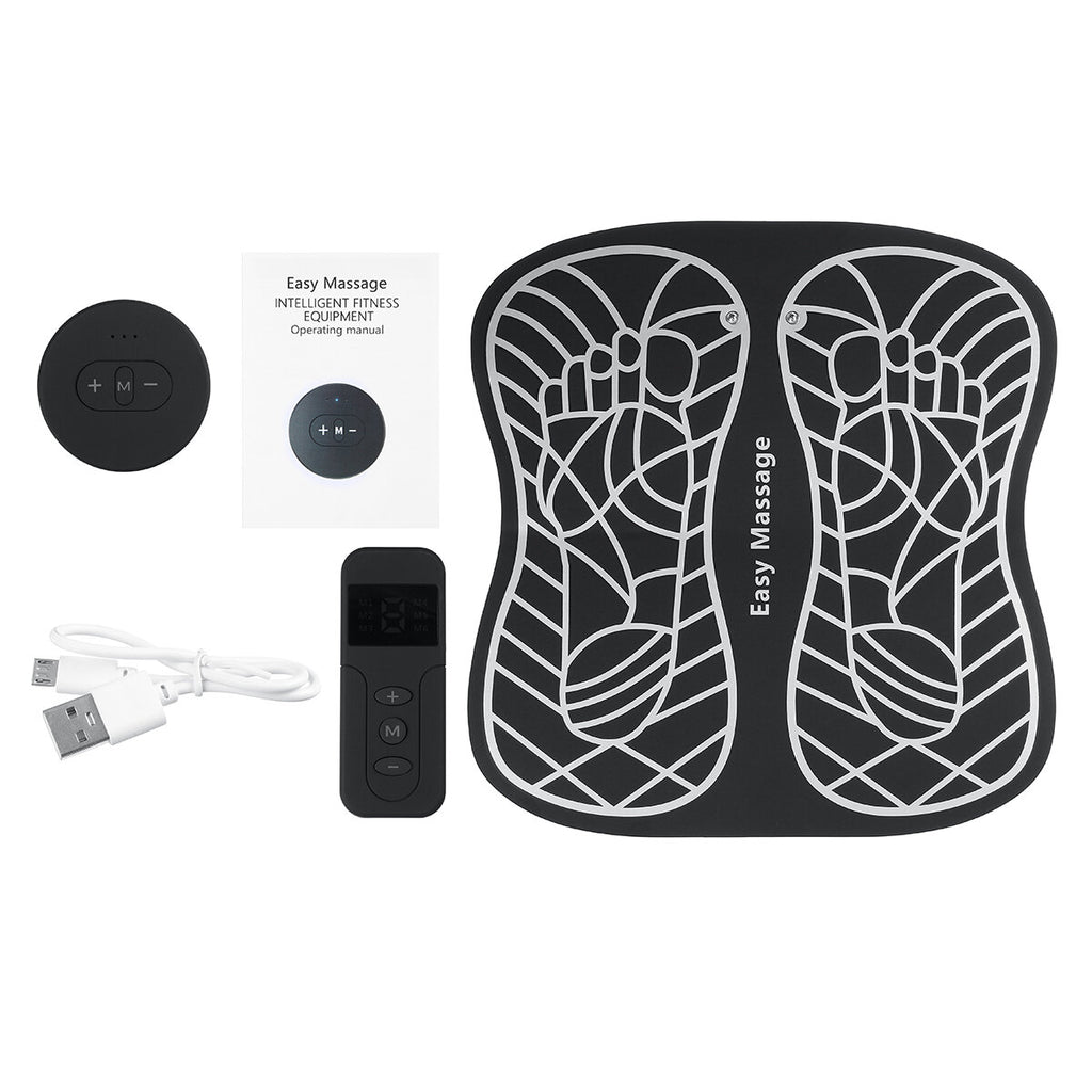 USB Rechargeable Electric Foot Massager Mat Feet Pad Muscle Stimulator
