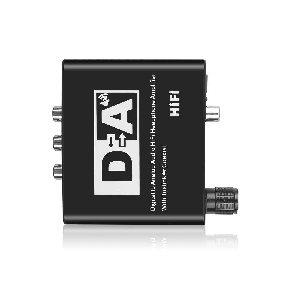 DAC Optical Coaxial Bi-directional Switch RCA 3.5mm Jack Digital to Analog Audio Adapter Converter for DVD PS3 Stereo Amplifier EarPhones TV PC