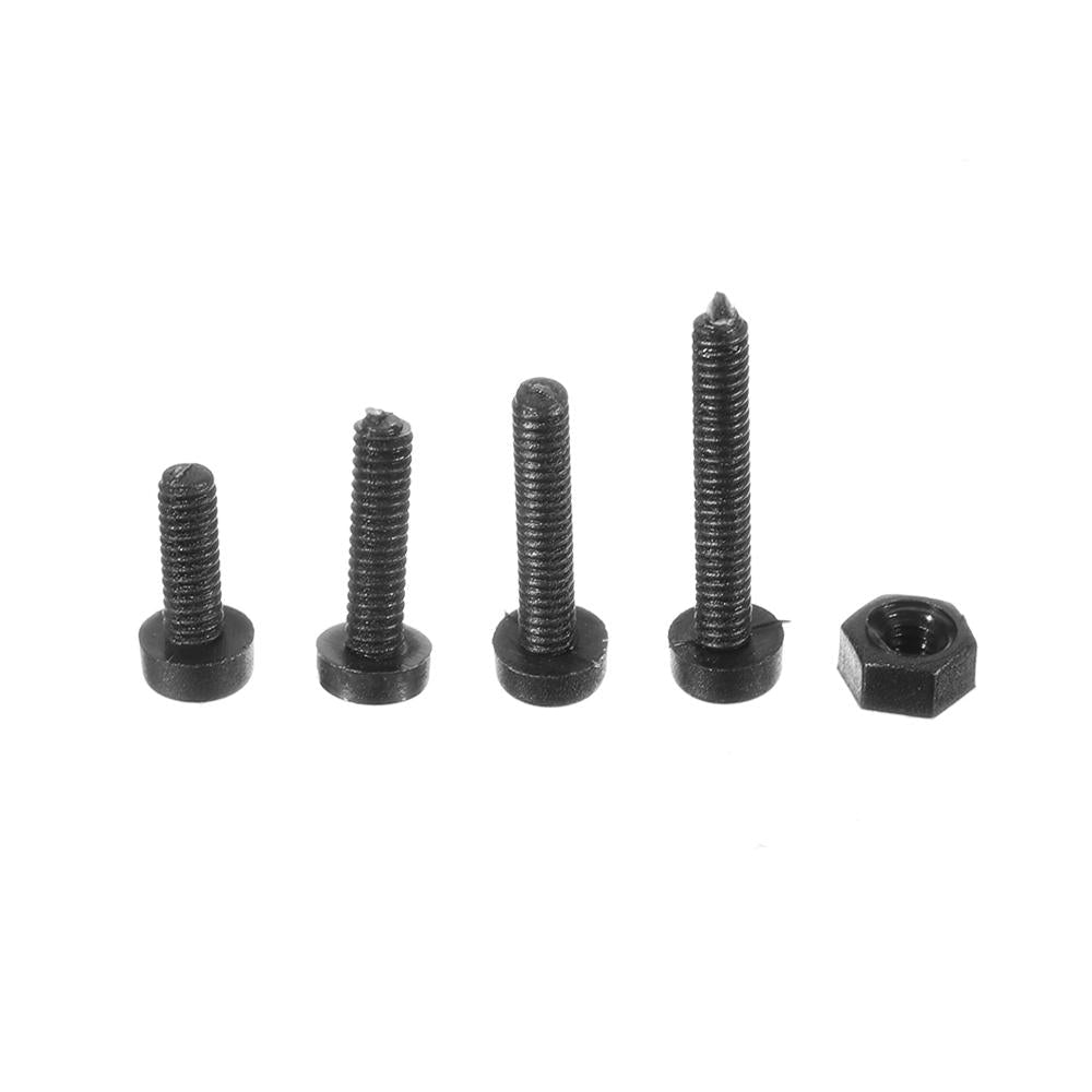 480pcs White/Black M2/M2.5/M3 Nylon Plastic Phillips Screw Round Head Hex Nut Assortment Kits