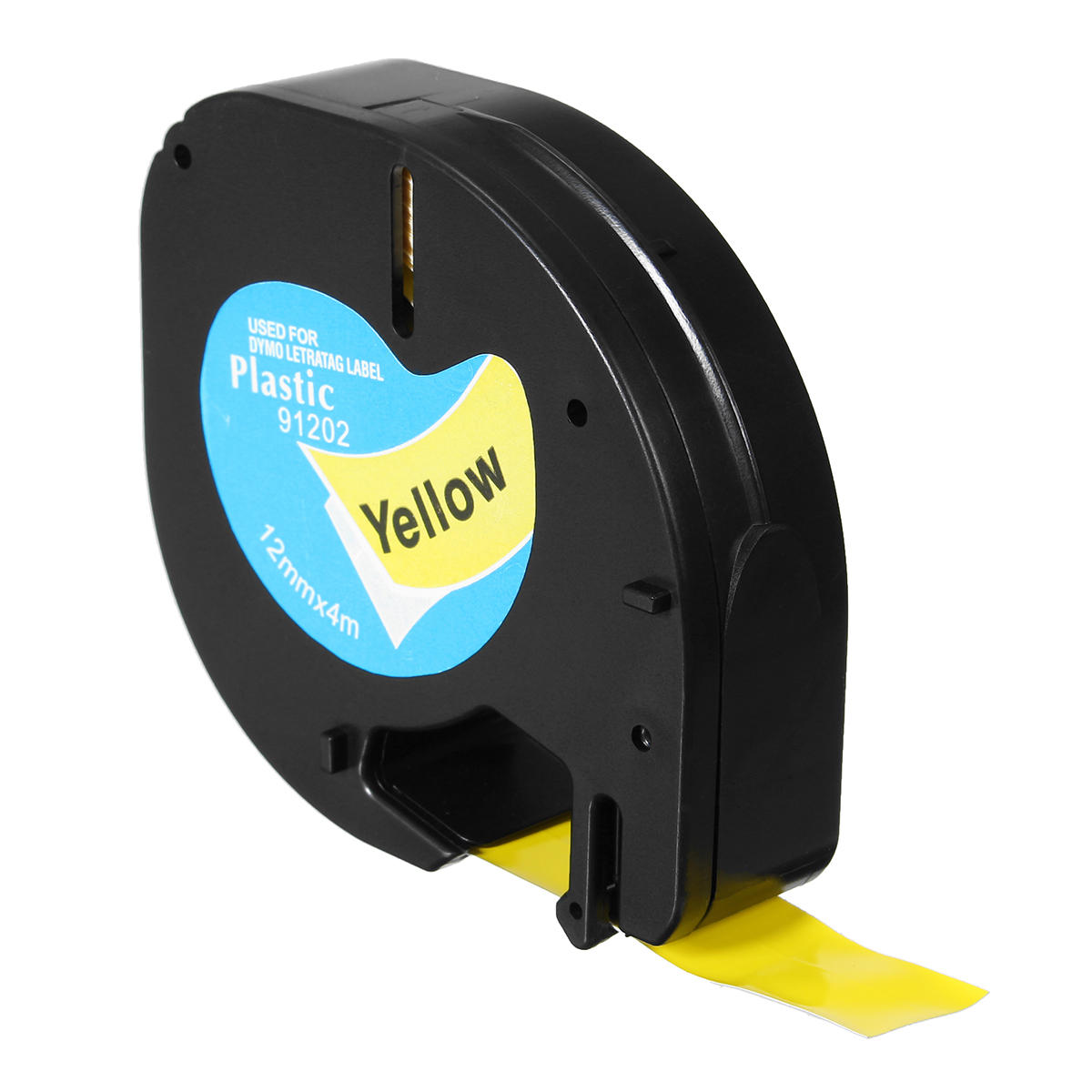 Label Tape Compatible For Dymo LetraTag 12mmx4m Cassette