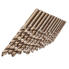 13Pcs M35 Cobalt Drill Bit Set 2-8mm HSS-Co Jobber Length Twist Drill Bits with Metal Case for Stainless Steel Wood Metal Drilling