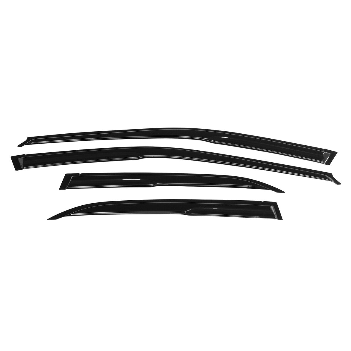 4Pcs Plastic Exterior Visor Vent Shades Fit 98-02 Accord 4DR Sedan Mugen Style 3D Wavy Window Sun Rain Guard Deflector