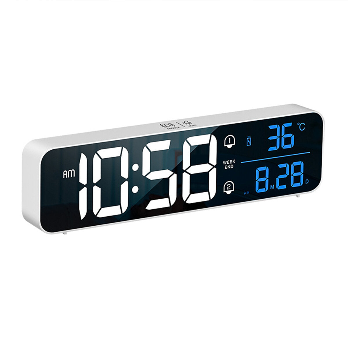 LED Digital Alarm Clock Watch Table Digital Snooze USB Wireless Mirror Clocks for Bedrooms