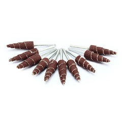 10pcs 54mm Long Cone Deburring Flap Sanding Polishing Wheel for Rotary Tool