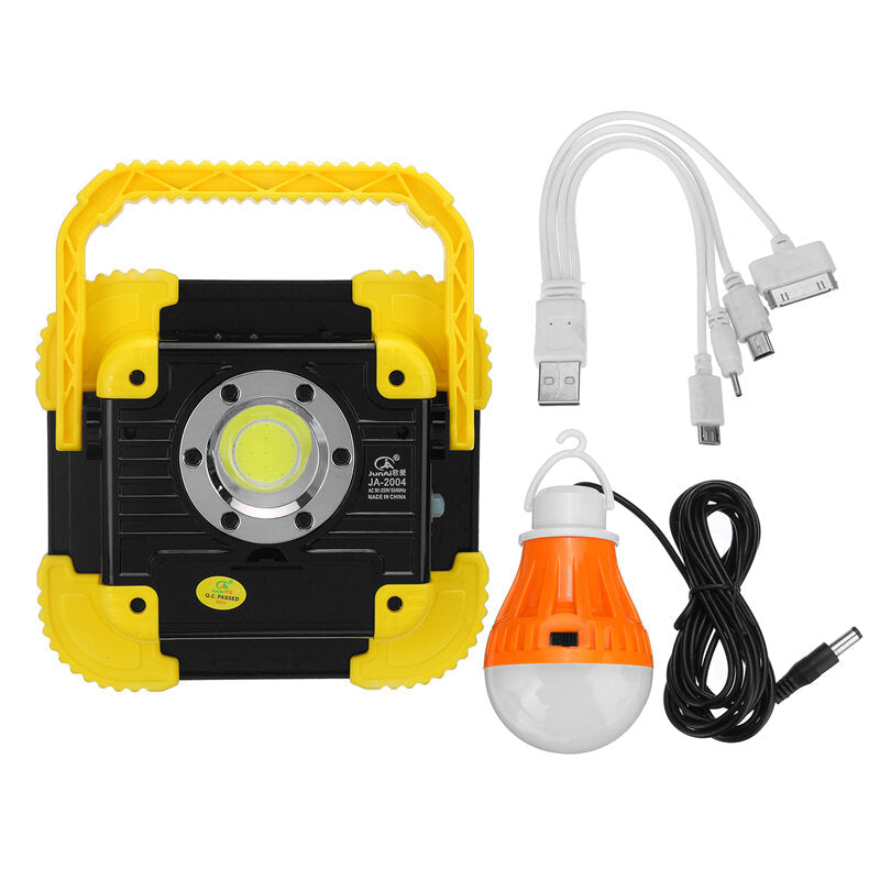 Portable LED Work Light USB Rechargeable 360Adjustable Flashlight w/ Light Bulb