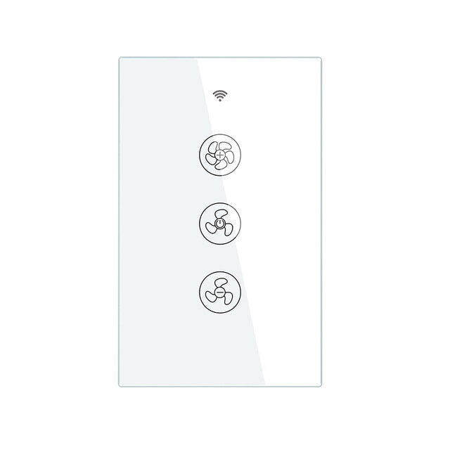 WiFi RF433 Smart Ceiling Fan Switch Smart Life/Tuya App 2/3 Way Control Wireless Remote Control Works with Alexa and Google