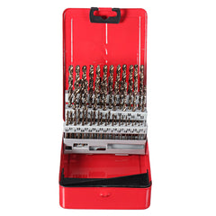 51Pcs 1-6mm M35 Cobalt Drill Bit Set HSS-Co Length Twist Drill Bits with Metal Case for Stainless Steel Wood Metal Drilling
