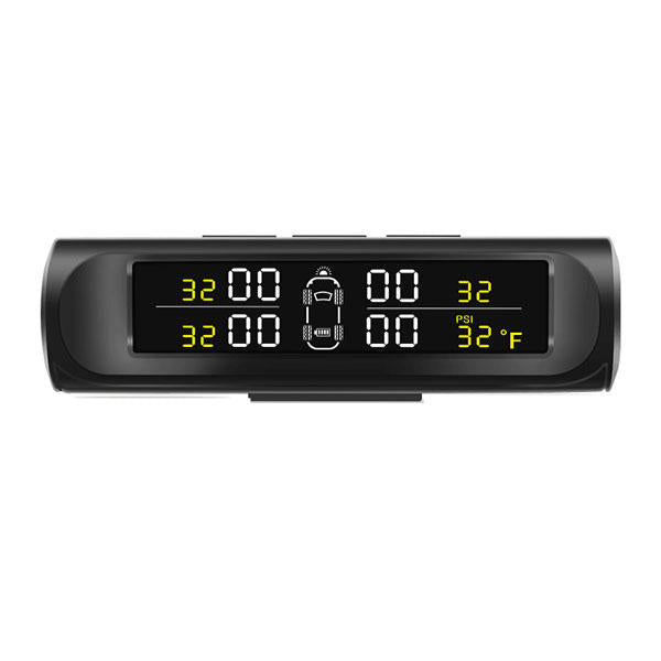 External Temperature Warning Tire Pressure Monitor System Alarm with Solar Display