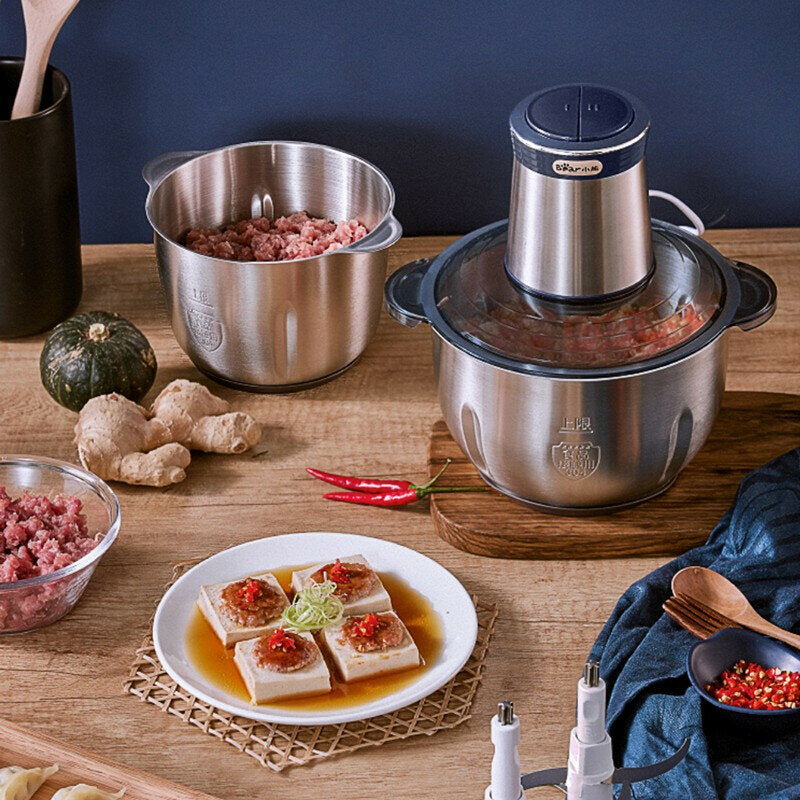 Meat Grinder 400W 3L Stainless Steel Food Processor for Meat Vegetables Nuts