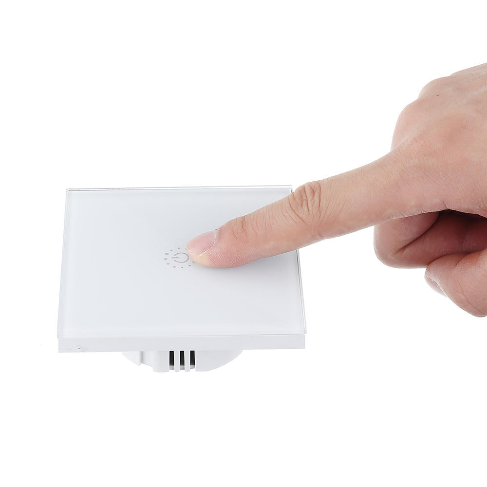 EU 433Mhz 1 Gang Smart WIFI Light Switch Interruptor Touch Wall Power Switch App Remote Control Intellegent Switch Work With Alexa Google Home