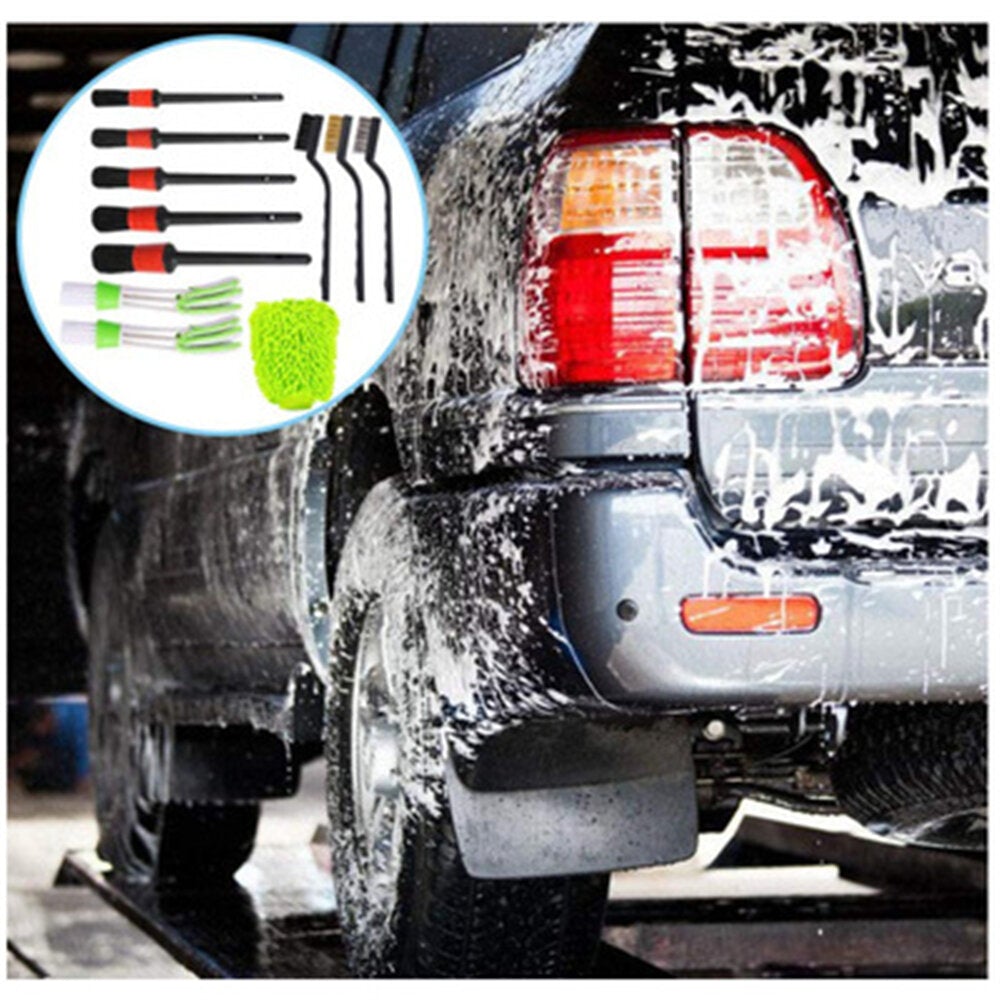 11pcs Car Wash Brush Set Wash Car Wheel Washing Cleaning Brush for Cleaning Tools Detail Cleaning Brush