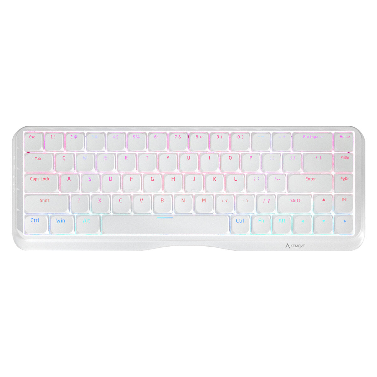 Mechanical Keyboard Gateron Pro Switch 68 Keys Triple Mode Wireless Bluetooth5.0 + 2.4Ghz + Type-C Wired Hot-swappable Low-Ball Cap for Win