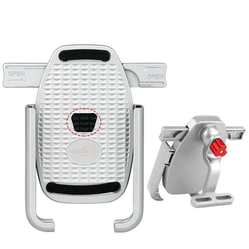 360 Rotatable One-key Lock Bicycle Mobile Phone Holder Aluminum Alloy Electric Bike Phone Holder Motorcycle GPS Holder
