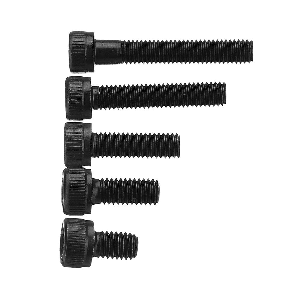 140Pcs M5 12.9 Grade Carbon Steel Hex Socket Cap Head Screw Bolt Assortment Kit