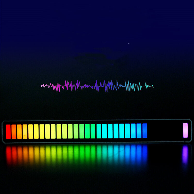 RGB USB Energy Saving Lamp Voice-activated Pickup Rhythm Light Car Ambient Lamp Music Atmosphere Light Game Light