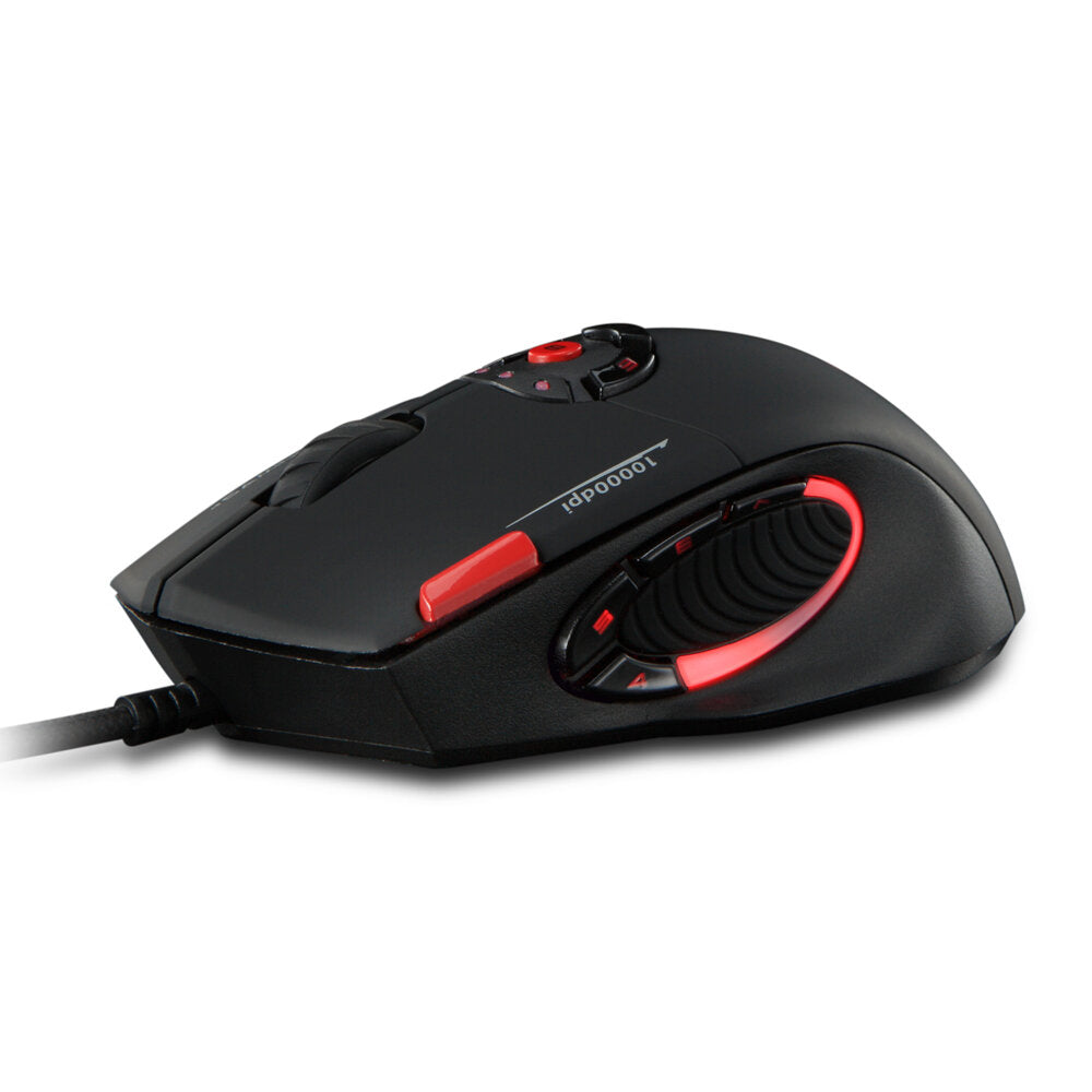 Wired Mouse 1000-10000DPI 12 Buttons Programming RGB Lighting Optical Mice with Custom Counterweight Gaming Mouse