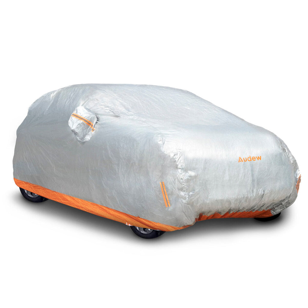 M/L/XL Oxford Fabric Car Cover Waterproof Tarp For All Weather Protection Adjustable Straps & Reflective Strips