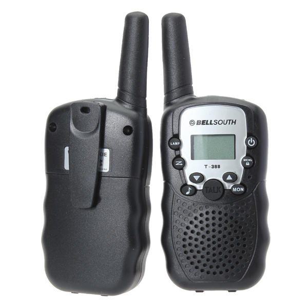 2pcs 0.5W UHF Auto Multi-Channels Mini Radios Walkie Talkie Black