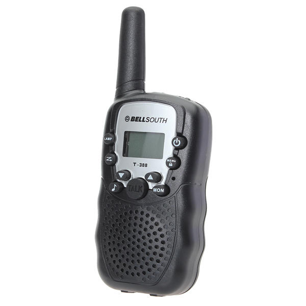 2pcs 0.5W UHF Auto Multi-Channels Mini Radios Walkie Talkie Black