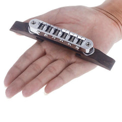 Chrome Guitar Bridge Roller Saddle Metal Rosewood Guitar Accessories