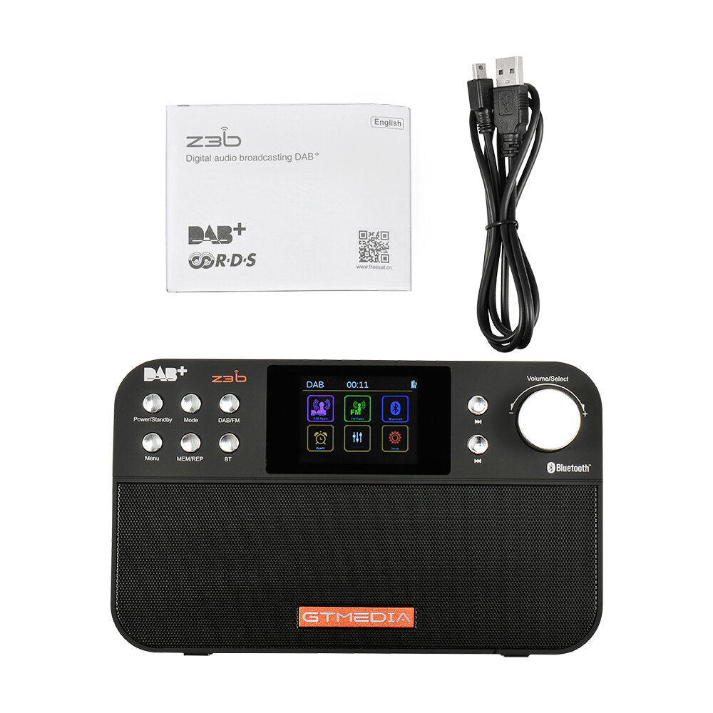 Portable Digital DAB Radio FM Bluetooth Stereo RDS Multi-band Speaker with LCD Display