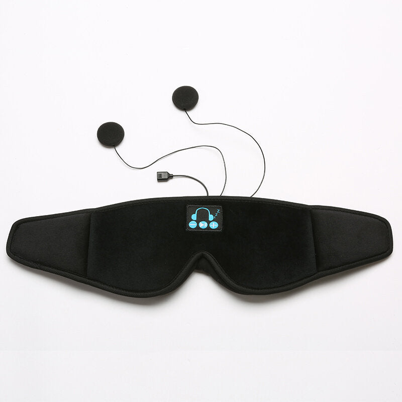 Bluetooth Music Sleep Eyemask BT5.0 Wireless Earphone 3D Noise Reduction 200mAh Detachable Portable Sleeping Mask