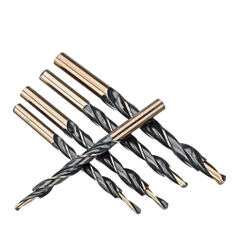 5Pcs Cobalt Drill HSS-Co Twist Step Drill Bits for Manual Pocket Hole Jig Master Metal Stainless Steel Drilling