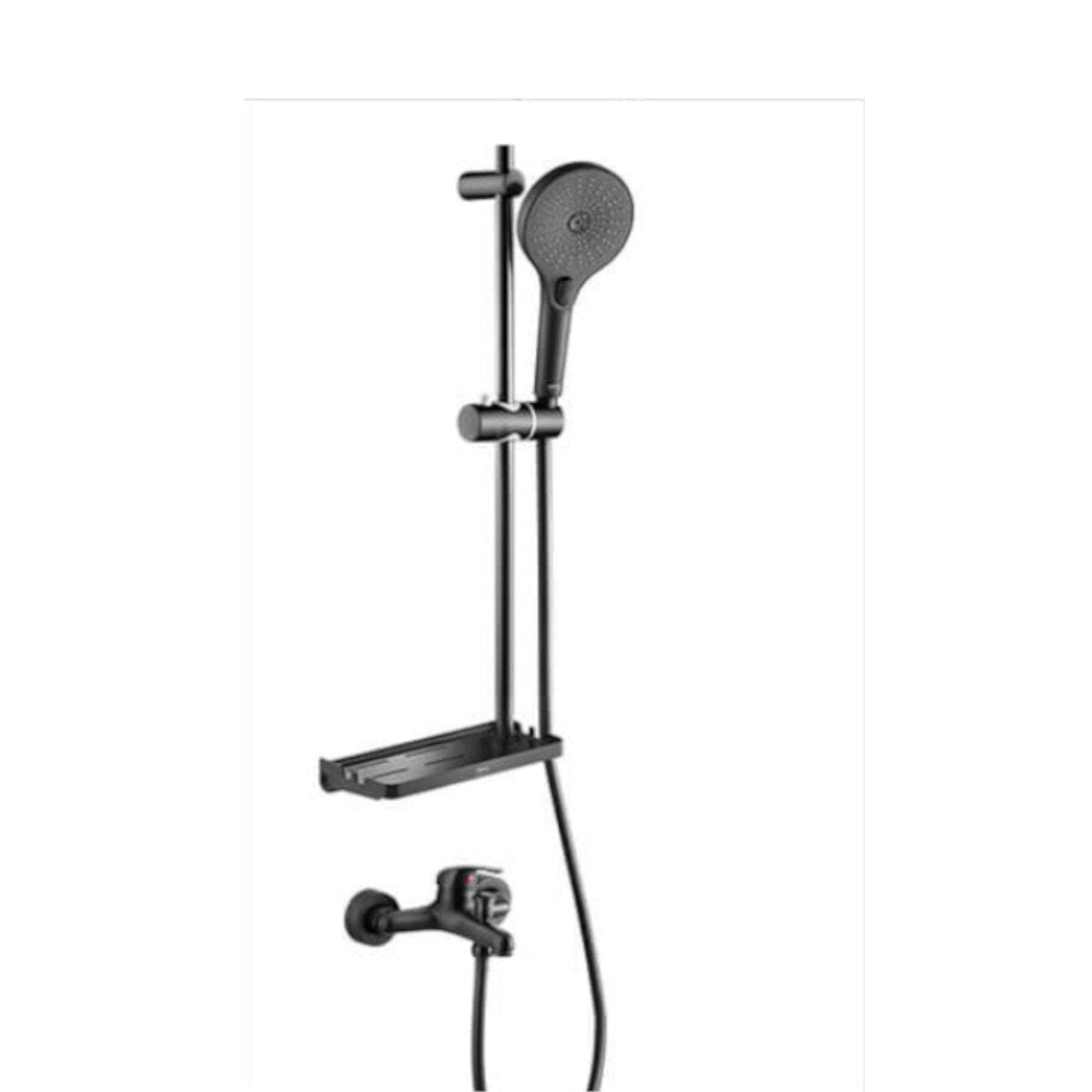 Bathroom Shower Faucets Lift Bar Rain Set Three-Stage Water Boost Big Outlet