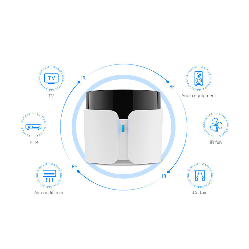 White mini Wi-Fi Smart Universal IR Remote Transmitter Voice Control with Google Home & Alexa Smart Home HUB
