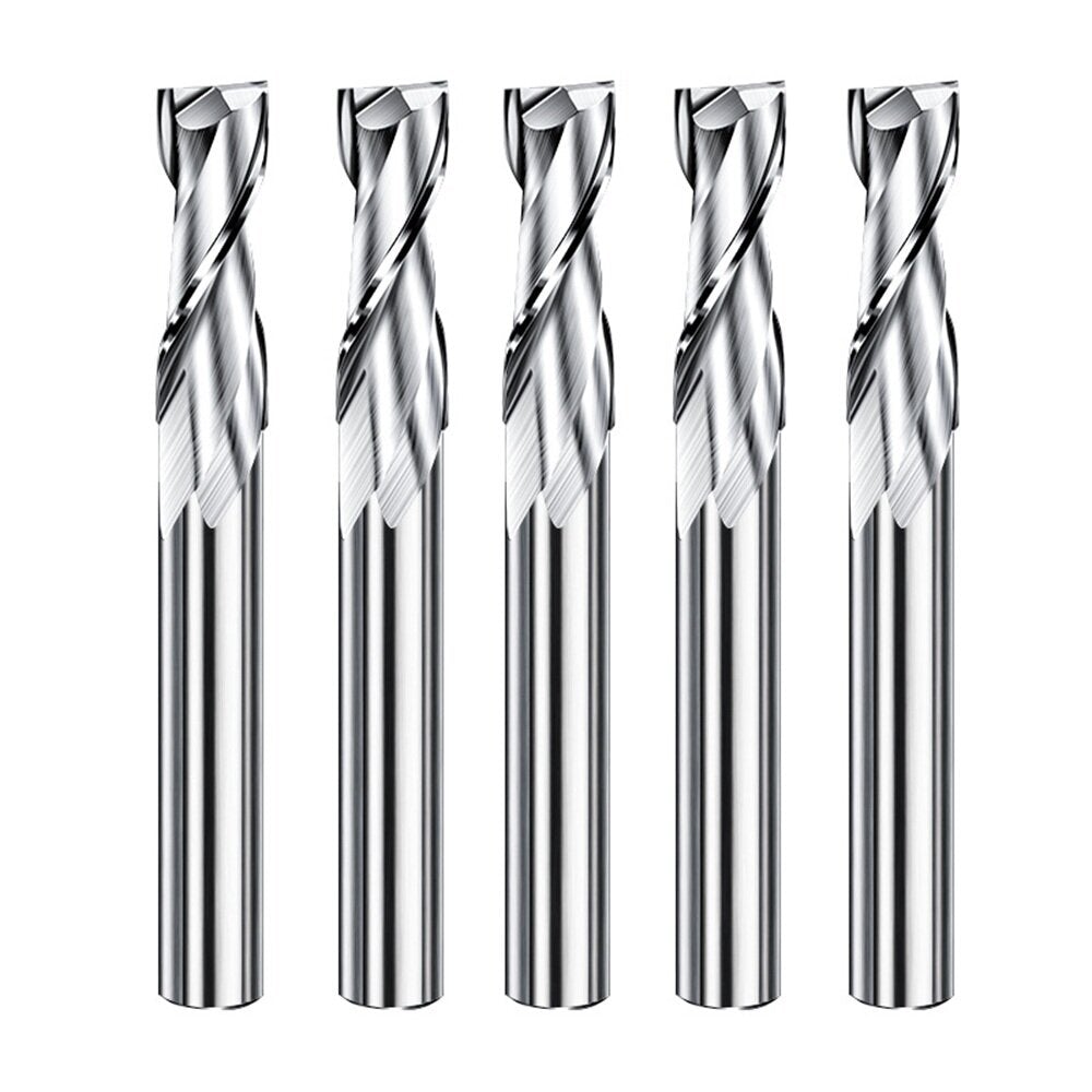 1pc 1/4 Shank Milling Cutter 2 Flute Flat End Mill Tungsten Carbide Engraving Bit CNC Machine Tool Up Cut Router