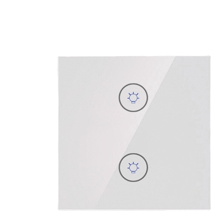 AC100-240V Smart Touch Switch 86 Type Smart EU Standard 2Gang Switch Work with Alexa Google Home