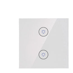 AC100-240V Smart Touch Switch 86 Type Smart EU Standard 2Gang Switch Work with Alexa Google Home