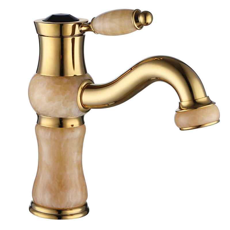 Antique Copper Bathroom Basin Faucet Tap Hot and Cold Water Single Hole Deck Mount Mixer G1/2