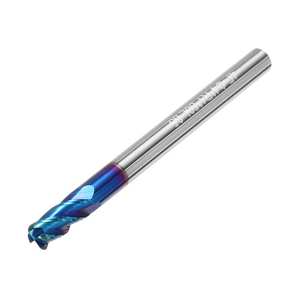 4 Flutes Ball Nose Milling Cutter Tungsten Carbide NACO Coated 2R0.2-8R2.0 HRC65 End Mill