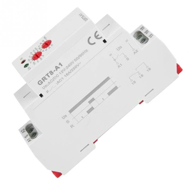 Single Function Din Rail Time Relay Industrial Control Auto Timer Relays Time Delay,AC230V AC/DC12-240V