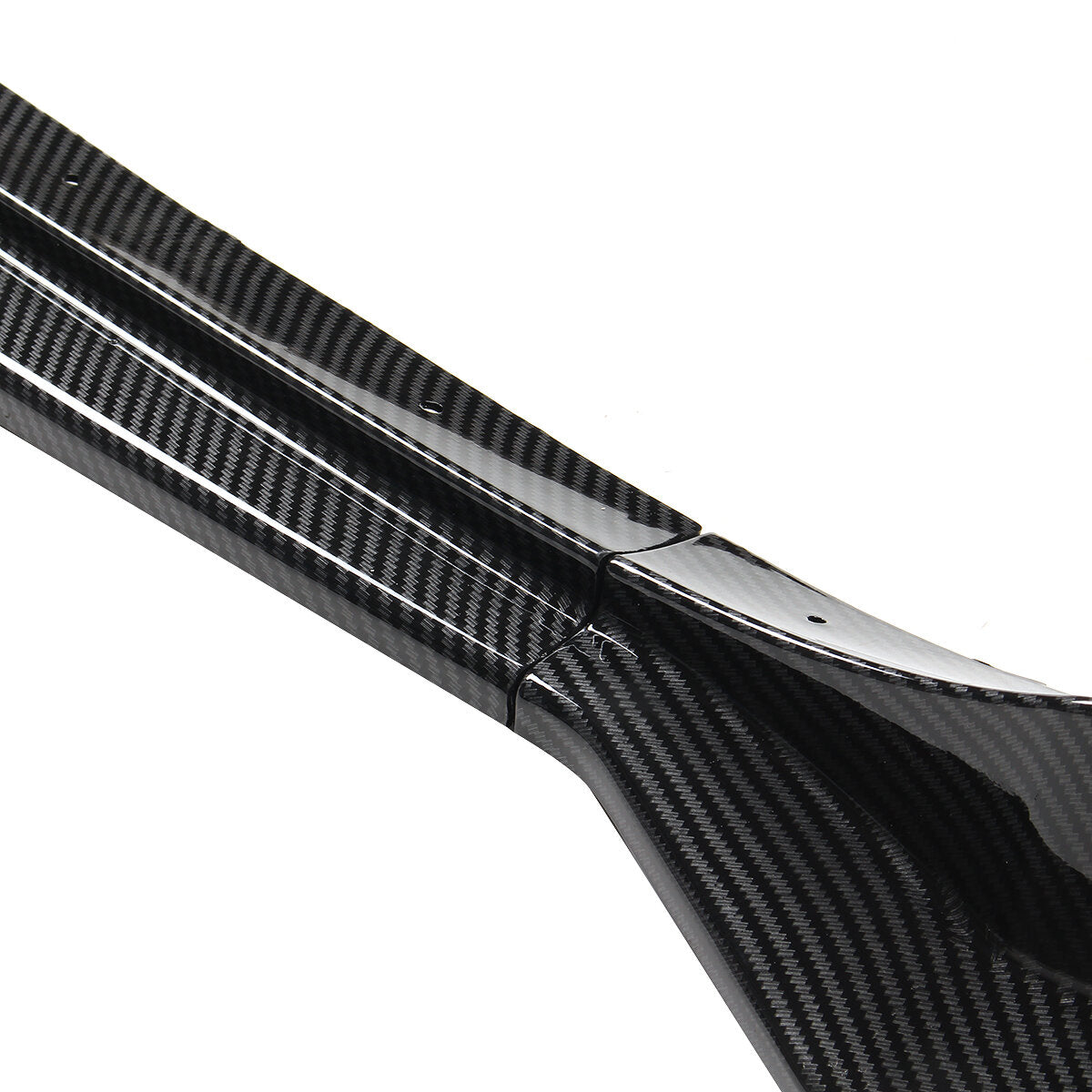 Carbon Fiber Look Front Bumper Lip Spoiler Splitter Cover Trim Body Kit 3PCS