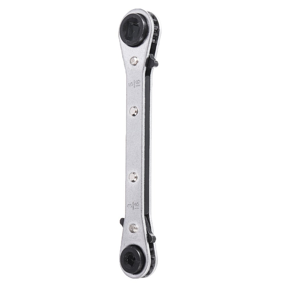 Double Head Adjustable Wrench Ratchet Spanner 3/16 1/4 5/16 3/8 Socket 4 in 1 Ratchet Wrench