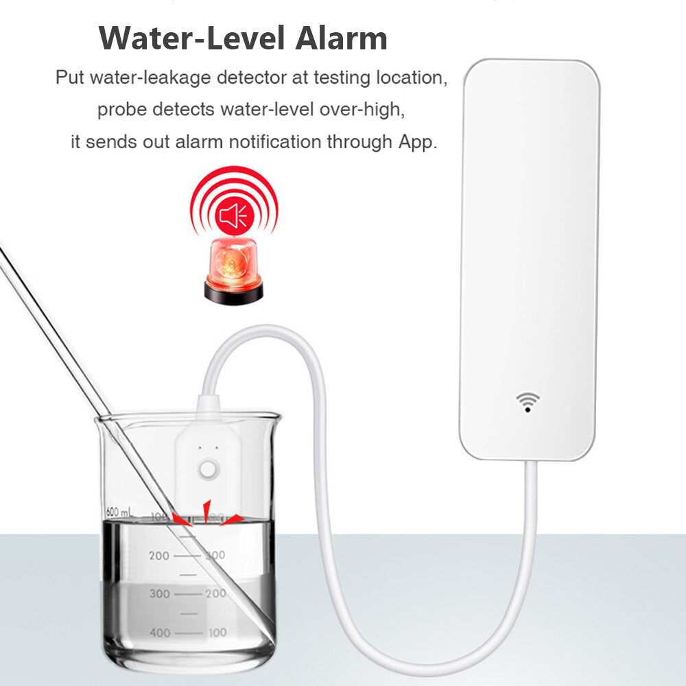 Smart WiFi 2.4GHz Remote Water Immersion Sensor Alarm Water Leakage Monitoring Detector
