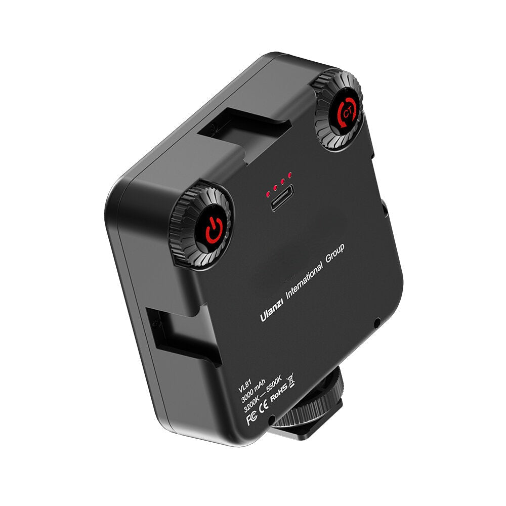 immable Mini Portable Vlog Fill Light LED Video Light With Cold Shoe Built-in 3000mAh Battery 3200k-5600K 850LM 6.5W D