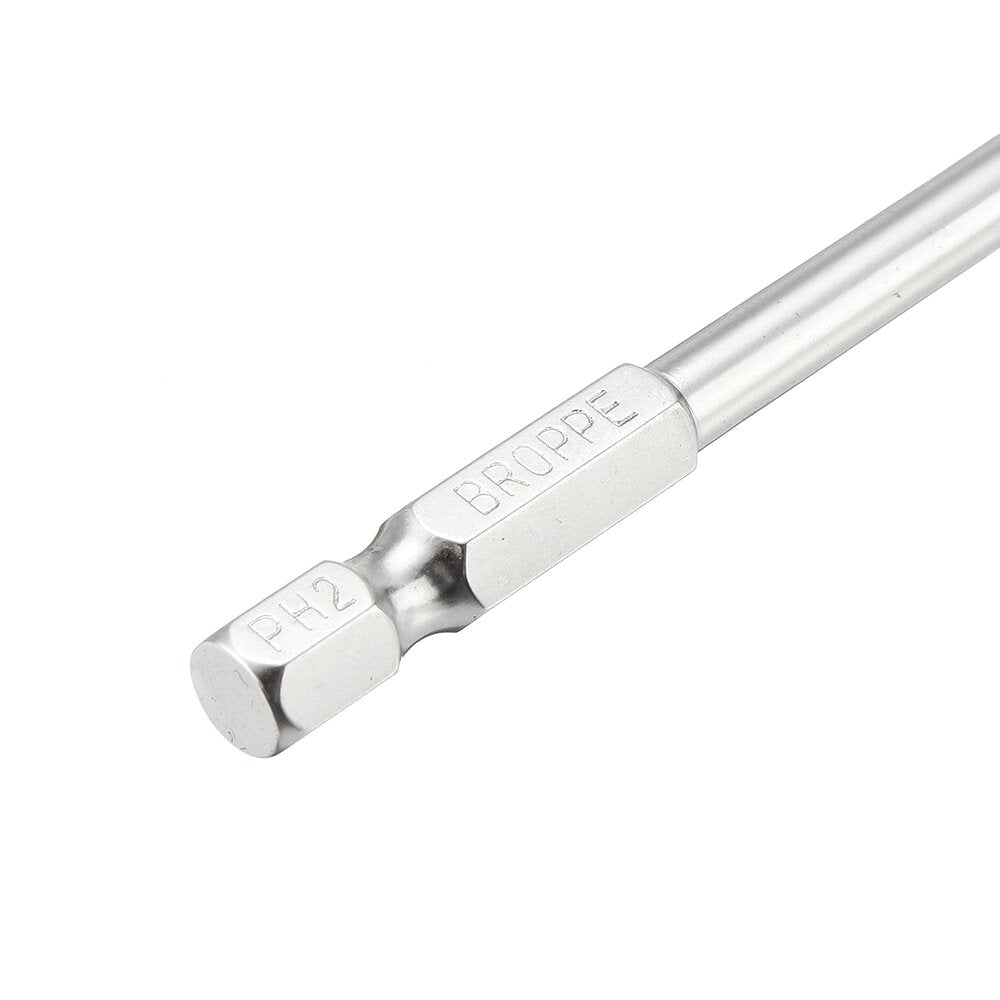8Pcs 100mm S2 Alloy Steel SL2-SL6 Magnetic Flat Head and Cross Head Screwdriver Bits 1/4 Inch Hex Shank