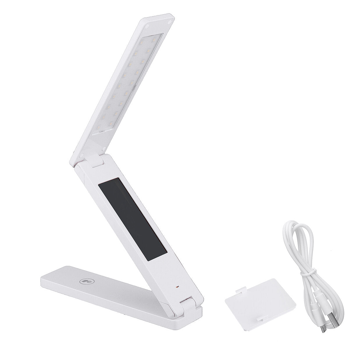 Portable Folding Touch Control LED Reading Light Dimmable LCD USB Table Desk Lamp