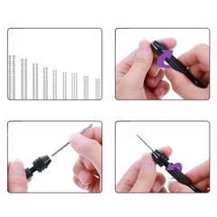 36pcs Hand Drill Set Pin Vise with Mini Twist Bits PCB for Craft Carving DIY