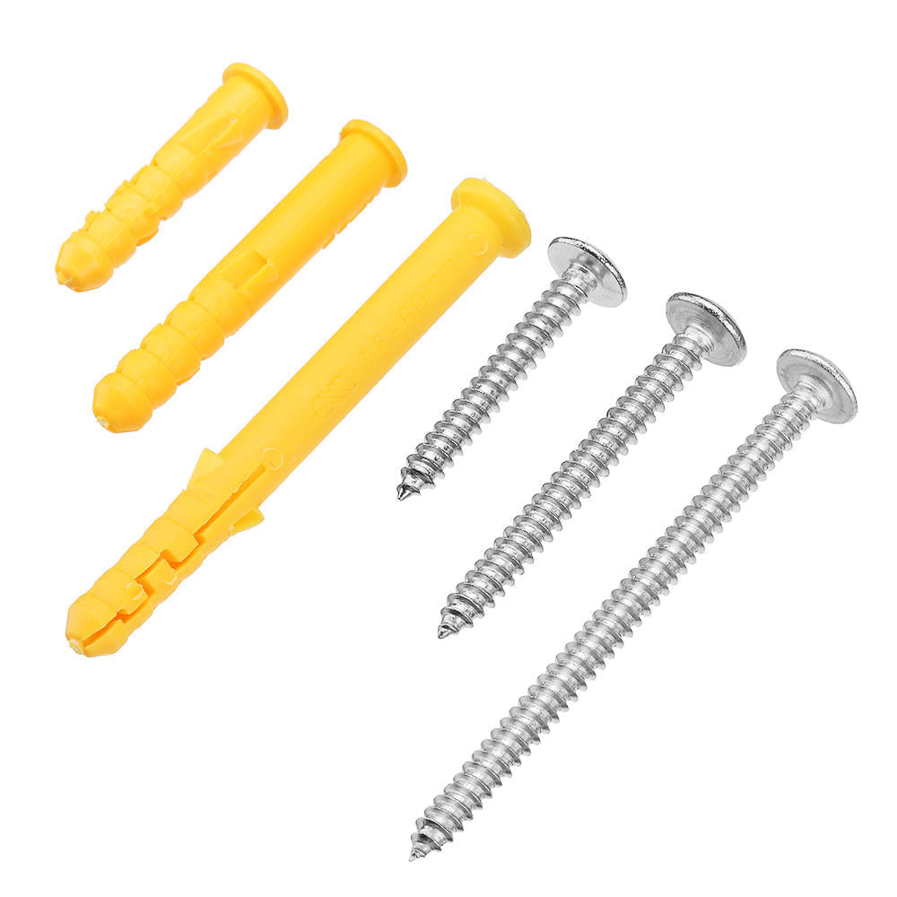 80Pcs Stainless Steel Round Head Phillips Self Tapping Screw Expansion Tube Wall Plug Anchor Kit