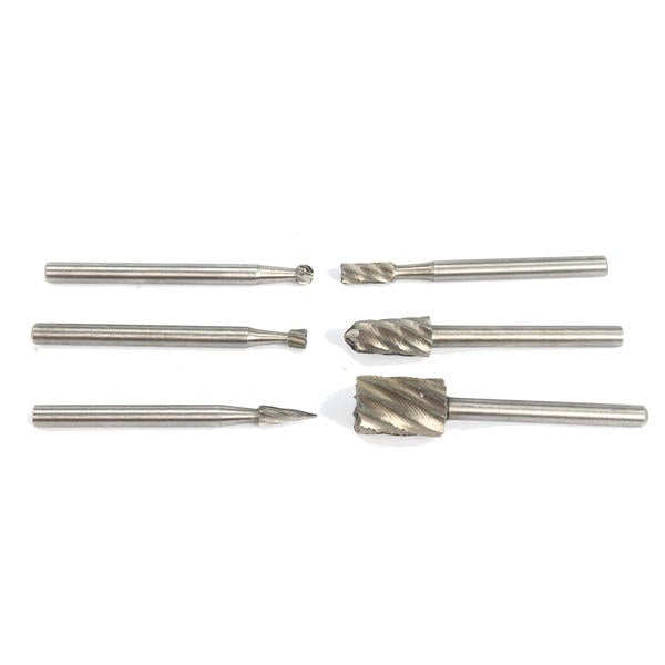 6Pcs 1/8 Inch Shank Milling Rotary File Burrs Bit Set Carving Tools