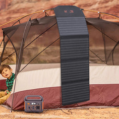 200W 5V Foldable Solar Panel USB Monocrystalline Parallel Battery Charger for 1000W Power Station Outdoor Backpack Camping Hiking Charging