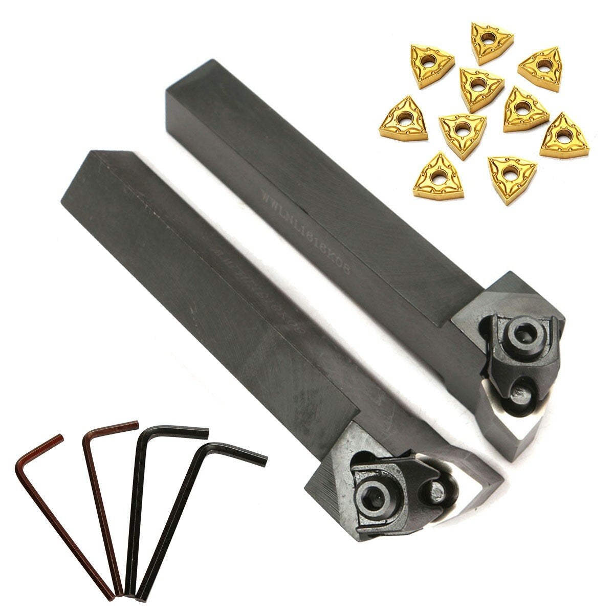 16x100mm Lathe Turning Tool Holder With 10pcs WNMG080404 Inserts