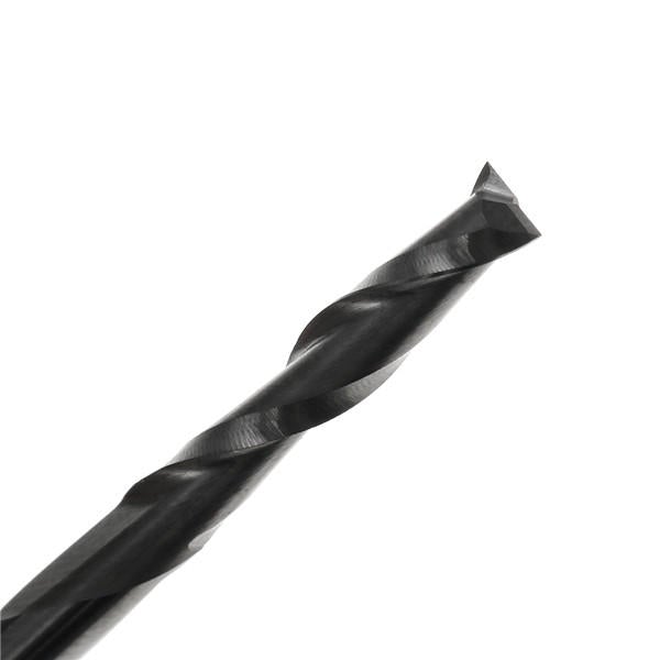 10pcs 1/8 Inch Double Flute Spiral 17mm End Mill Set CNC Carbide Flat Nose