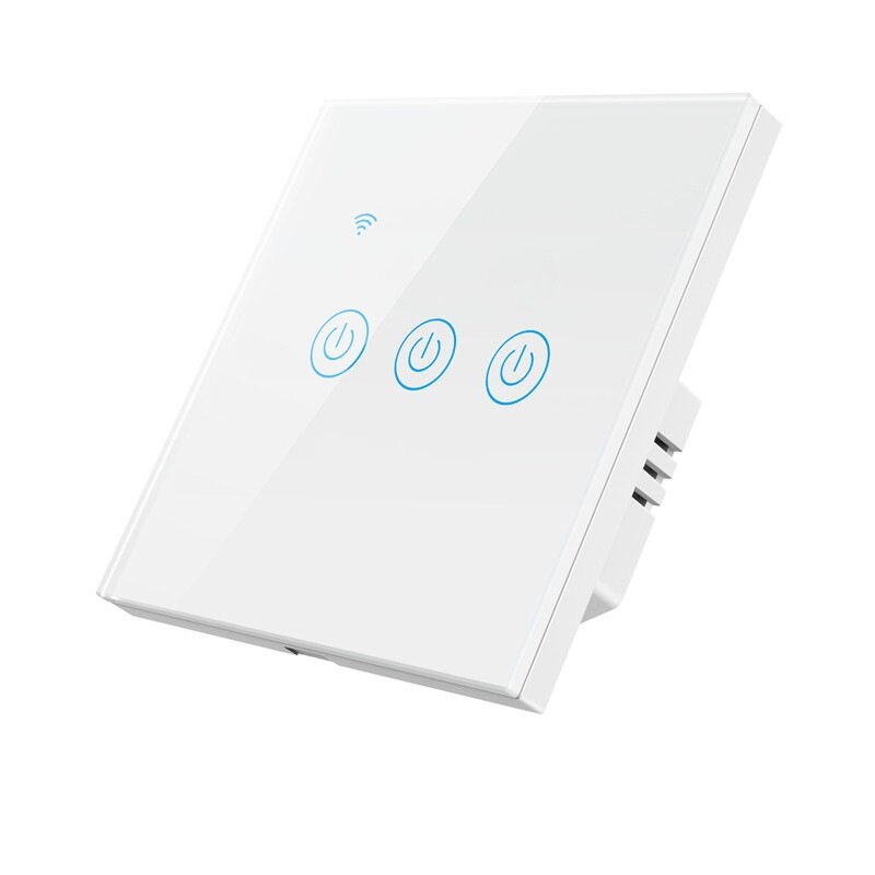 Single Fire Shared Smart Touch Switch Wall Panel Lamp Control Work with Alexa Google Home,220-240V